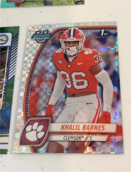 2024 Bowman University Chrome #114 Khalil Barnes — front