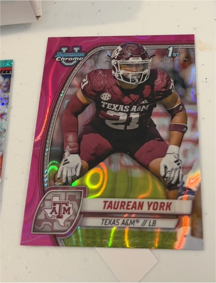 2024 Bowman University Chrome #168 Taurean York — front