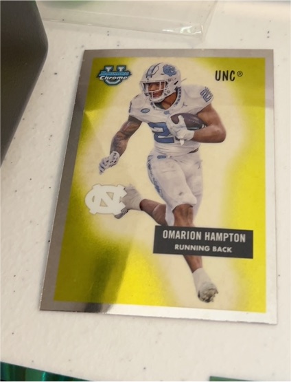 2024 Bowman Chrome University #55B-4 Omarion Hampton — front