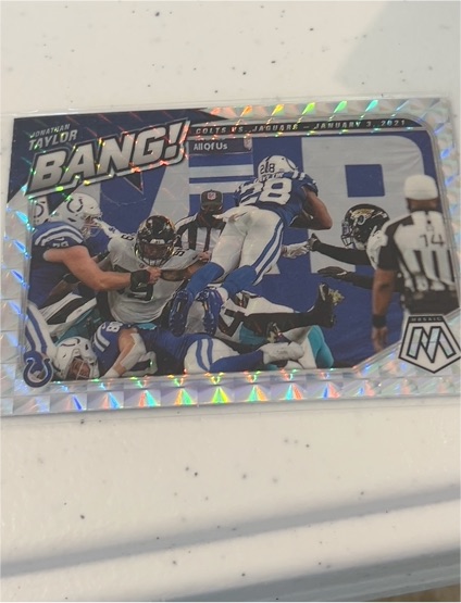 2021 Panini Mosaic #B-7 Bang! Jonathan Taylor — front