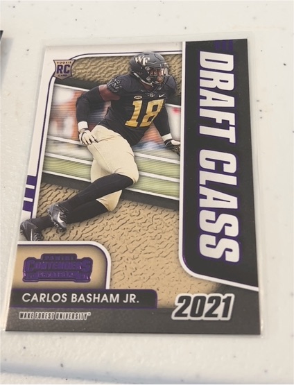 2021 Panini Contenders Draft Picks Draft Class #35 Carlos Basham Jr. — front