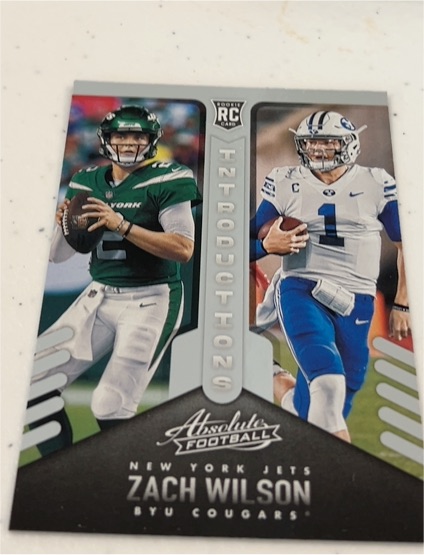 2021 Panini Absolute #INT-2 Zach Wilson Introductions — front
