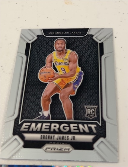 2024-25 Panini Prizm #8 Bronny James Jr. Emergent — front