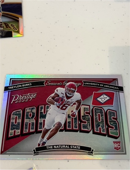 2022 Panini Prestige Seasons Greetings #SG-8 Treylon Burks — front