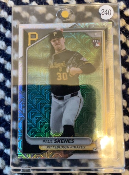 2024 Bowman Chrome #31 Paul Skenes Mojo Refractor Rookie Card — front