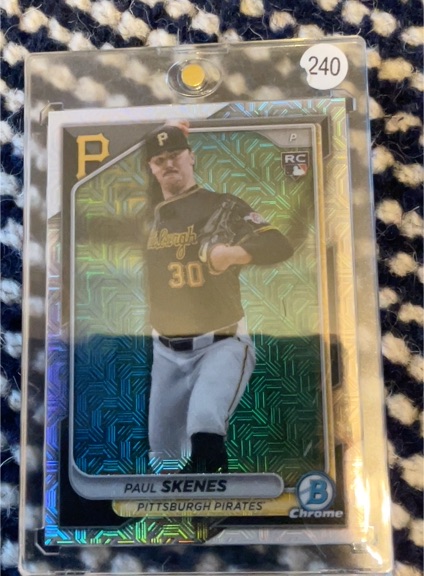 2024 Bowman Chrome #31 Paul Skenes Mojo Refractor Rookie Card — front