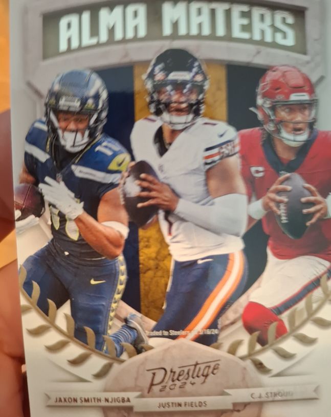 2024 Panini Prestige Alma Maters #3 Jaxon Smith-Njigba Justin Fields C.J. Stroud — front