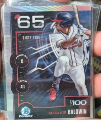2025 Bowman Chrome Bowman Scouts Top 100 #BTP-65 Drake Baldwin — front