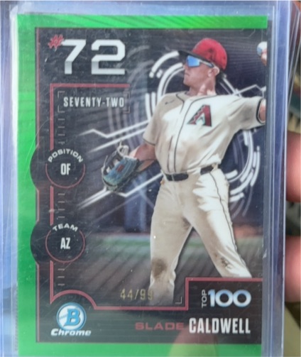 2025 Bowman Chrome #BTP-72 Slade Caldwell — front
