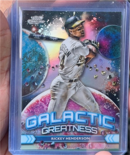 2024 Topps Cosmic Chrome Galactic Greatness #GG-17 Rickey Henderson — front
