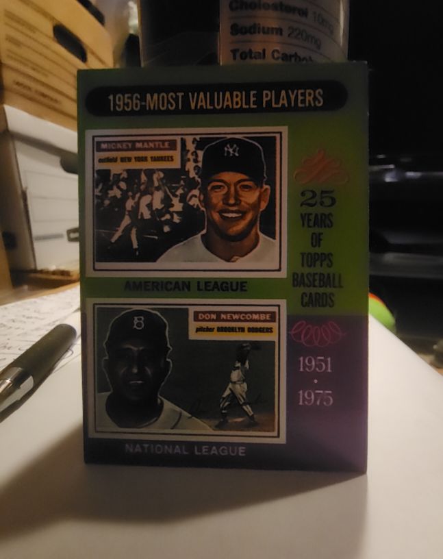1975 Topps #194 1956 MVPs Mickey Mantle / Don Newcombe — front