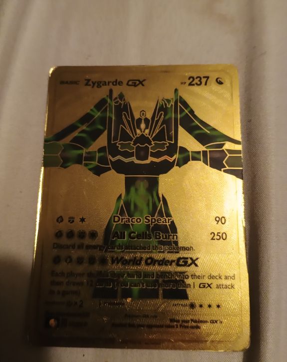 2024 Pokémon Zygarde GX Gold Foil Fan Art Card — front