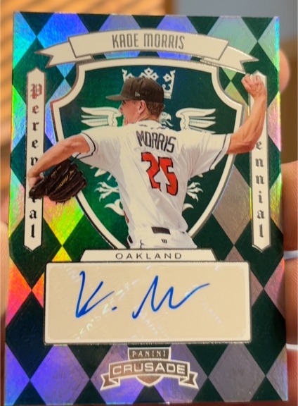 2025 Panini Crusade Perennial Prospect Signatures #PPS-KM Kade Morris — front