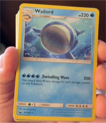 2018 Pokémon TCG Sun & Moon: Celestial Storm #40 Wailord — front