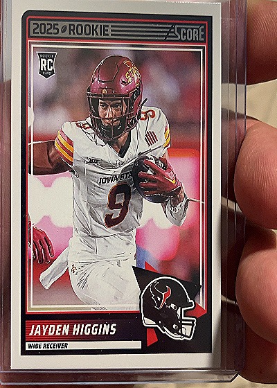 2025 Panini Score #55 Jayden Higgins — front