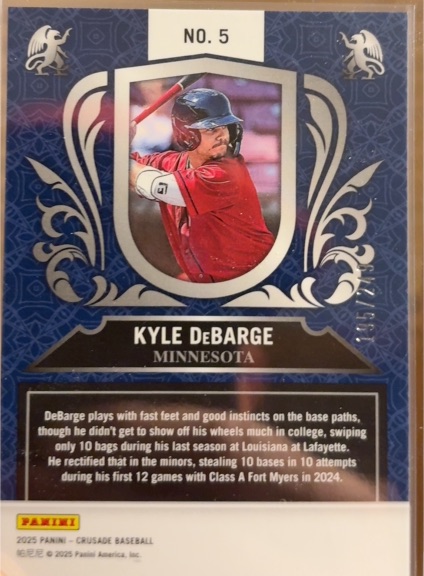 2025 Panini Crusade Baseball #5 Kyle DeBarge — front