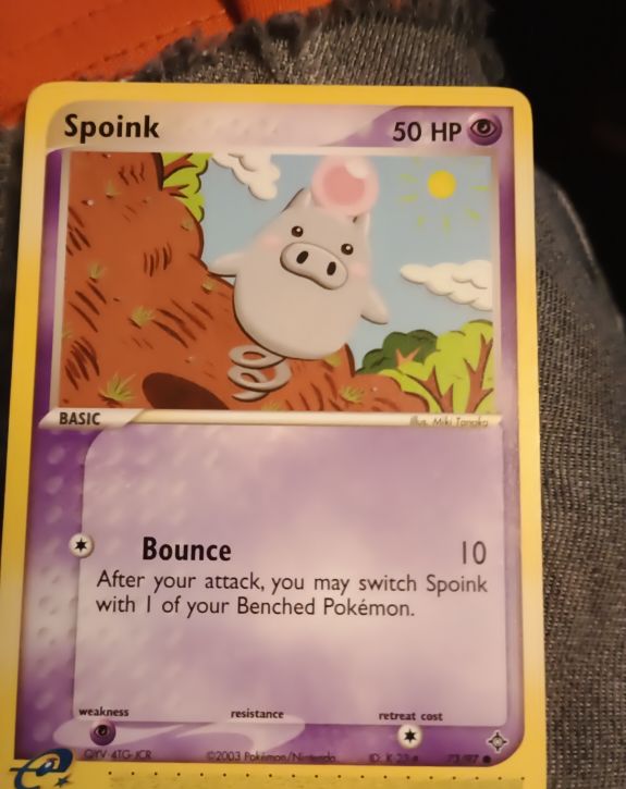 2003 Pokémon EX Dragon #73 Spoink — front