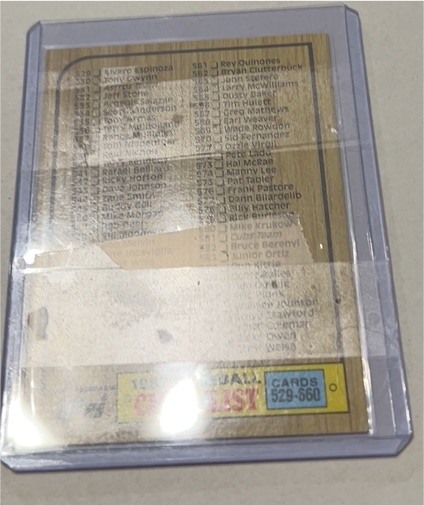 1987 Topps #654 Checklist — front