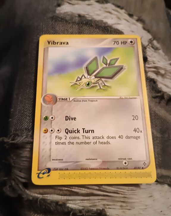 2003 Pokemon EX Dragon 47 Vibrava — front