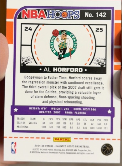 2024-25 Panini NBA Haunted Hoops #142 Al Horford — front