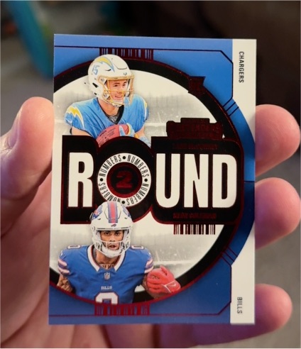2024 Panini Contenders Round Numbers #9 Ladd McConkey, Keon Coleman — front