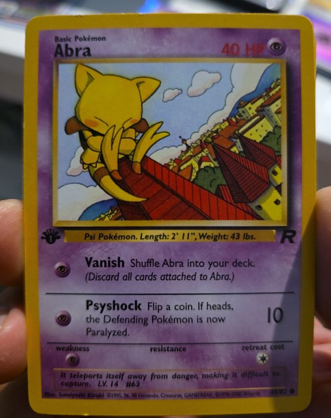 2000 Team Rocket #49 Abra — front