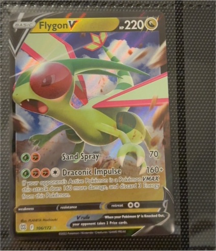2022 Pokémon Sword & Shield Brilliant Stars #106 Flygon V — front