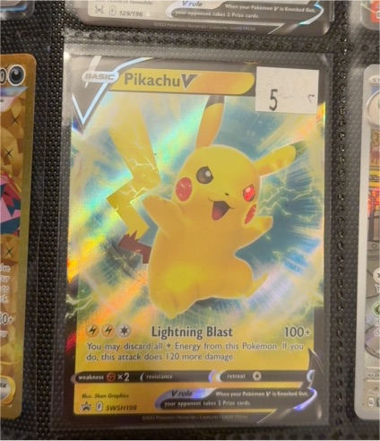2021 Pokémon Black Star Promo #SWSH198 Pikachu V — front