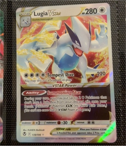 2022 Pokémon TCG Silver Tempest #139 Lugia VSTAR — front
