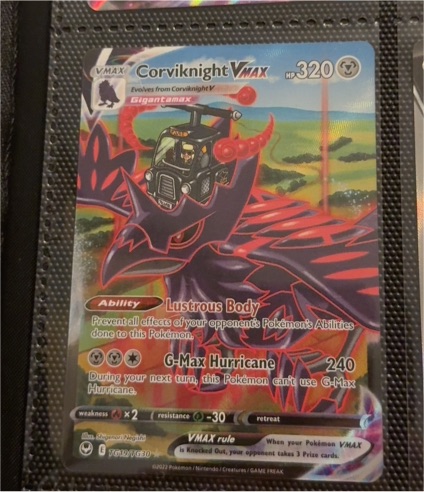 2022 Pokemon Silver Tempest #TG19/TG30 Corviknight VMAX — front