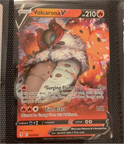 2021 Pokémon TCG Evolving Skies #021 Volcarona V — front