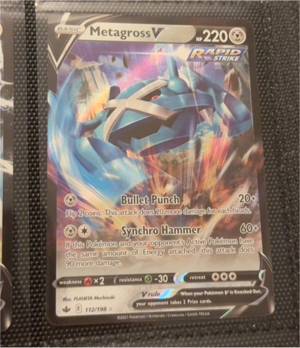 2021 Pokémon TCG Chilling Reign #112 Metagross V — front