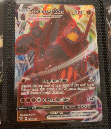 2020 Pokemon TCG Vivid Voltage #099 Coalossal VMAX — front