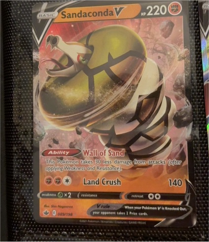 2021 Pokémon TCG Sword & Shield Chilling Reign #089 Sandaconda V — front