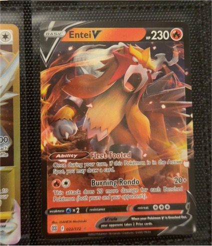 2022 Pokémon Brilliant Stars #022 Entei V — front