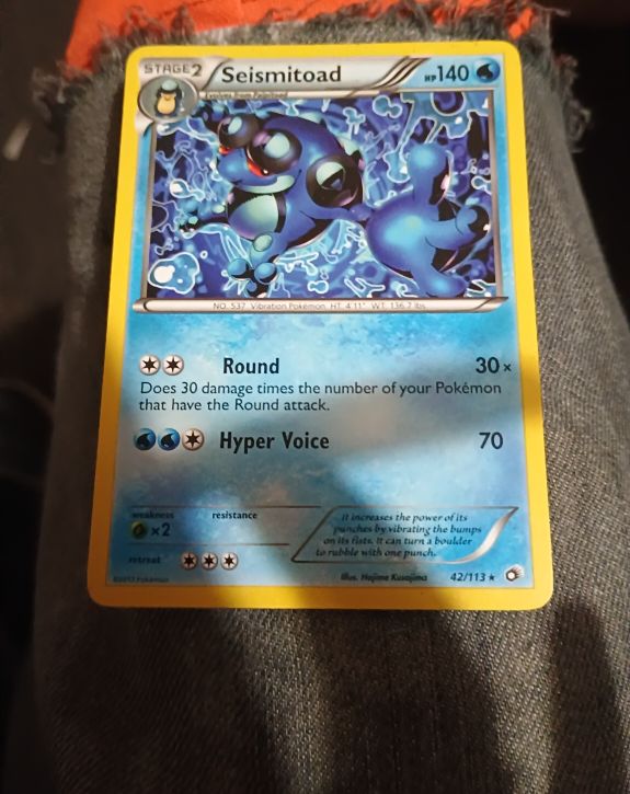 2013 Pokémon Legendary Treasures #42 Seismitoad — front