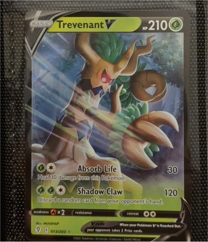 2021 Pokémon TCG Evolving Skies #013 Trevenant V — front