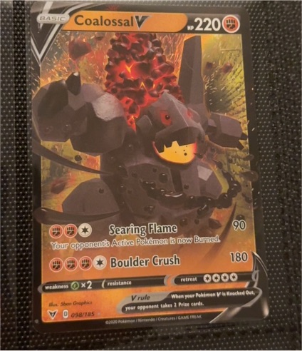 2020 Pokémon SWSH Vivid Voltage #098 Coalossal V — front