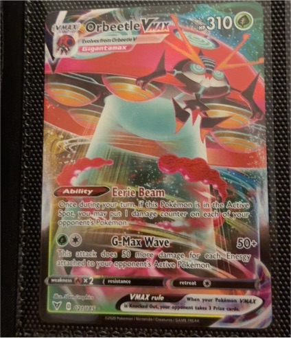 2020 Pokémon Vivid Voltage #021 Orbeetle VMAX — front