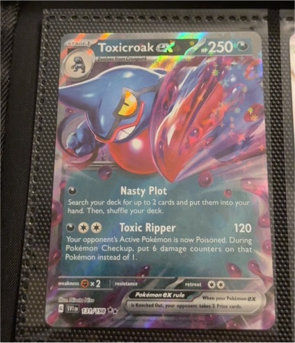 2023 Pokémon TCG Scarlet & Violet Base Set #131 Toxicroak ex — front