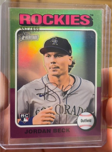 2024 Topps Heritage High Number #717 Jordan Beck — front