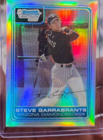 2006 Bowman Chrome Prospects Blue Refractor #BC114 Steve Garrabrants — front