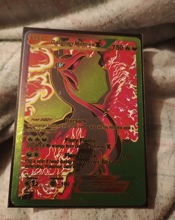 2024 Fan Art Galarian Moltres X Gold Foil #Galarian Moltres X — front