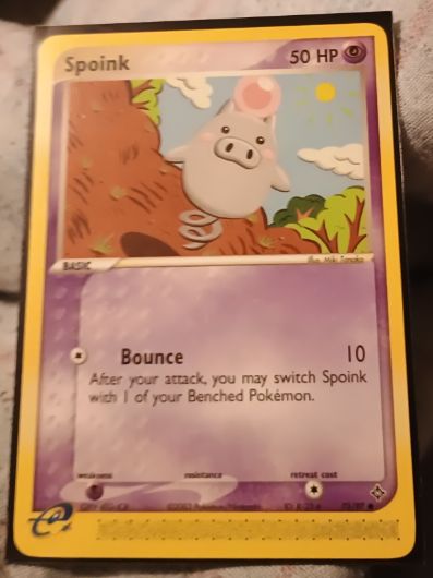 2003 Pokemon EX Dragon #73 Spoink — front