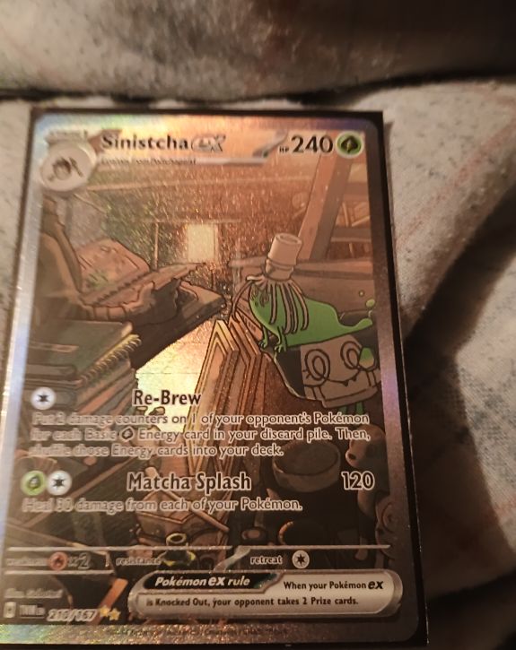 2024 Pokémon TWM #210 Sinistcha EX — front