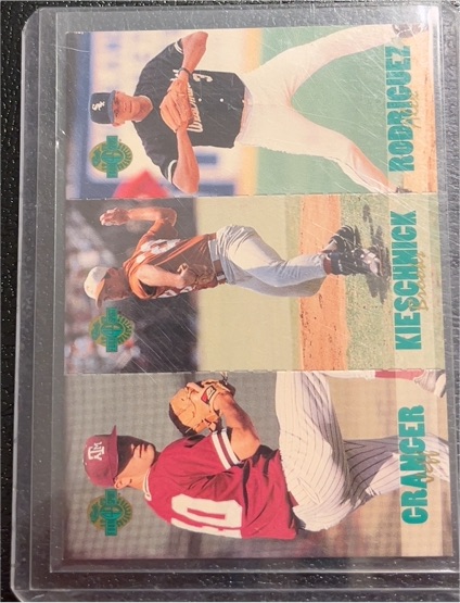 1993 Classic Four Sport Tri-Card #TC3 Alex Rodriguez/Kieschnick/Granger — front