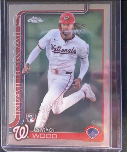 2025 Topps Chrome #132 James Wood Rookie Card — front