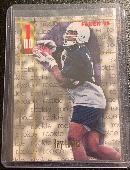 1996 Fleer #165 Ray Lewis Rookie Card — front