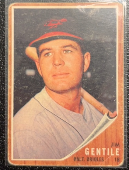 1962 Topps #290 Jim Gentile — front