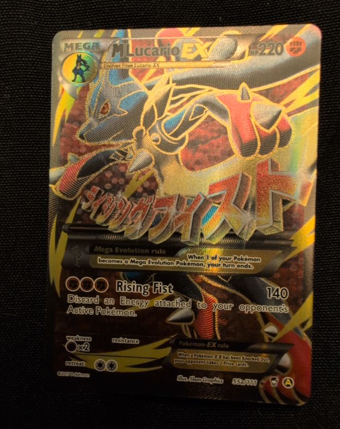 Pokemon TCG Mega Lucario EX 55a/111 Furious Fists — front